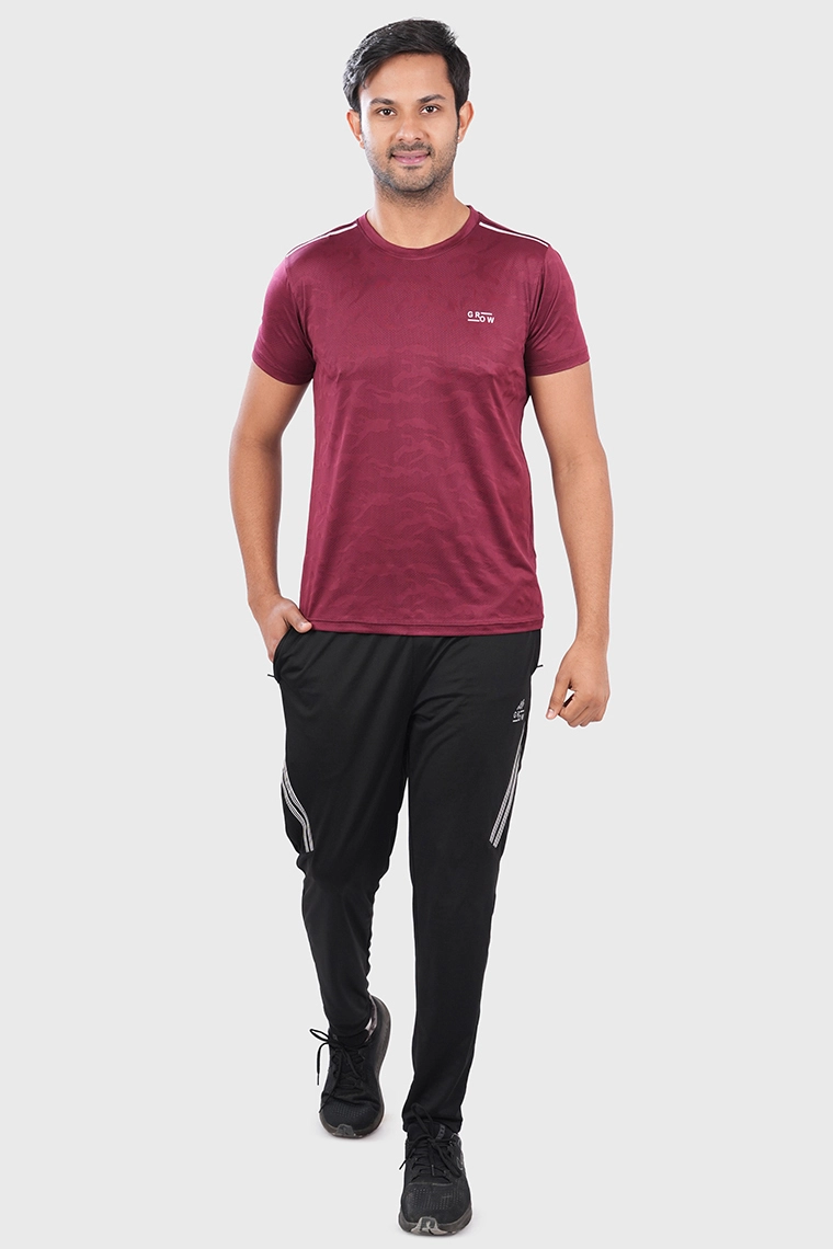 Buy breathable jacquard t-shirt tshirt online at best price from growathleisure (3)